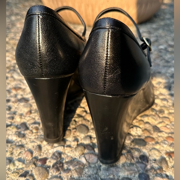 Nygsrd Collection Mary Jane style wedge, black, size 7 - Picture 4 of 5